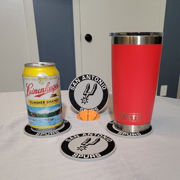 San Antonio Spurs Coaster Set - 3D Printed - (Set of 4) - Picture 3 of 4